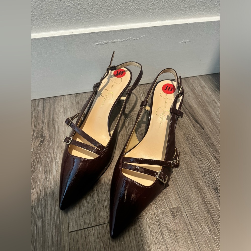 Elegant Brown Slingback Heels